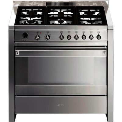 Smeg Opera A1-7 90cm Dual Fuel Range Cooker in Stainless Steel Smeg Opera A1-7 90cm Dual Fuel Range Cooker in Stainless Steel
